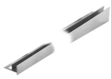 KP7/4 profil pro vsazení skla ACARA, orientace levá, nerez V2A kartáč, 11 mm, 1 m