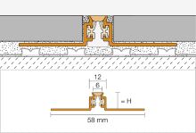 Schlüter-DILEX-AKWS dilatační lišta, hliník komaxit šedá, v: 12,5 mm, d: 2,5 m (2)