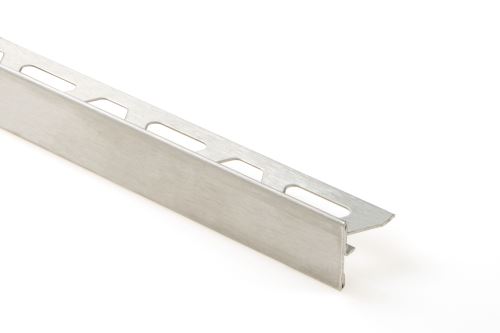 Schlüter-SCHIENE-STEP-EB l. prac. desky, kartáč V2A, v: 12,5 mm, v2: 11 mm, d: 2,5 m