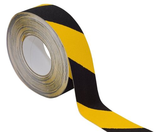 ROLL Protiskluzová páska, černožlutá, 50 mm x 18 m