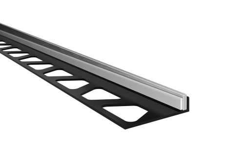 Schlüter-SHOWERPROFILE-SA spádový klín, nerez kartáč V2A, v: 5 mm, d: 2 m