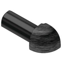 Schlüter-RONDEC-AGSB vnější růžek, hliník elox grafitově černý kartáč, v: 10 mm, 1 ks