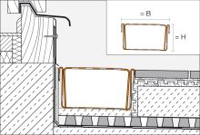 Schlüter-TROBA-LINE-TL drenážní žlab, nerez V2A, v: 40 mm, š: 110 mm, d: 1,5 m (1)