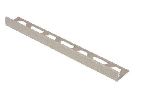 Schlüter-SCHIENE-TS ukonč. lišta "L", hliník komaxit strukt. krémová, v: 11 mm, d: 2,5 m