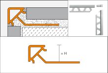 Schlüter-QUADEC-PQ vnější růžek k ukončovací liště "Q", PVC grafitově černá, v: 8 mm, 1 ks (1)