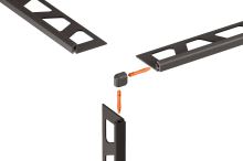 Schlüter-JOLLY-TS vnější růžek k ukonč. liště "L", hliník kom. rezavě hnědá, v: 8 mm, 1 ks (2)