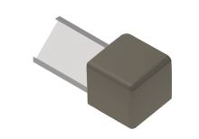 Schlüter-QUADEC-AC vnější růžek, hliník komaxit křemenná šedá, v: 12,5 mm, 1 ks Schlüter-QUADEC-AC vnější růžek, hliník komaxit křemenná šedá, v: 12,5 mm, 1 ks
