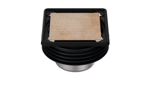 Schlüter-KERDI-DRAIN rošt+rámeček, grafit. černá mat, 10x10 cm, D4, zápach. uzávěra, 1 ks