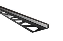 Schlüter-SHOWERPROFILE-SA spádový klín, nerez kom. strukt. tmavý antracit, v: 5 mm, d: 2 m