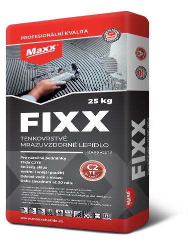 MAXX FIXX Tenkovrstvové lepidlo s predĺženou dobou spracovania na cementovej báze, 25 kg