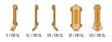 Schlüter-DESIGNBASE-SL koncovka, hliník elox vzhled nerez kartáč, v: 80 mm, 1 ks, levá (1)