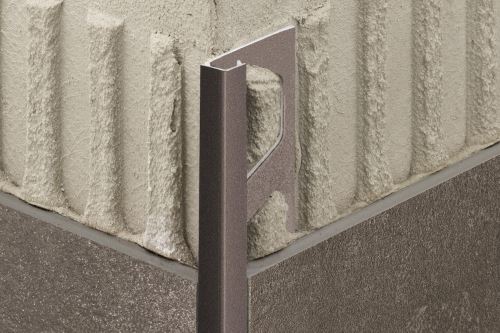 Schlüter-QUADEC-TS ukonč. l. "Q", hliník kom. str. rezavě hnědá flexi, v: 8 mm, d: 2,5 m