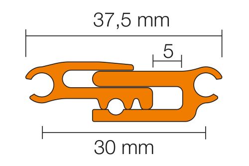 Schlüter-DILEX-ABTO objektová dilatační lišta, hliník přírodní, v: 12,5 mm, d: 2,5 m