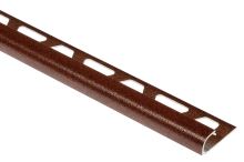 Schlüter-RONDEC-TS ukonč. l. "C", hliník kom. strukt. rezavě hnědá, v: 12,5 mm, d: 2,5 m