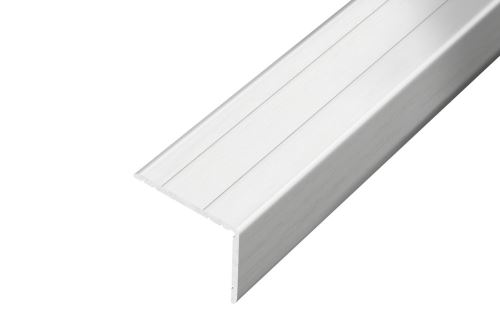 AP5 schodová lišta samolepící B, hliník+fólie bílá popelavá, v:20 mm, š:25 mm, d:2,7m