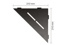 Schlüter-SHELF-E-S1 police do sprchy, tmavý antracit, 210x210 mm, 1 ks, Pure (1)