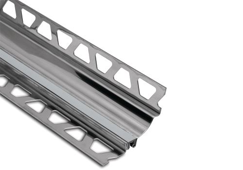 Schlüter-DILEX-HKS požl. lišta, pastelově šedá V4A, v: 12,5 mm, v2: 7 mm, d: 2,5 m