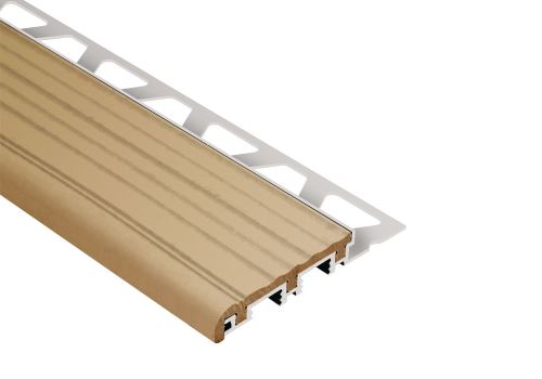 Schlüter-TREP-B schodová lišta, hliník komaxit světle béžová, v: 12,5 mm, d: 2,5 m