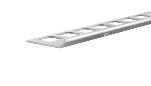 DL1-X schodová lišta s drenážními otvory ACARA, hliník, 10 mm, 2,5 m