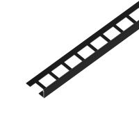 EX1/SP1 EXCELLENT ukončovací lišta L ACARA, nerez V2A RAL9005 černá matná, 7 mm, 2,5 m