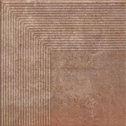 Dlažba Scandiano Rosso, schod. roh., 30x30 cm
