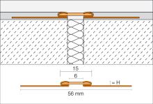 Schlüter-DILEX-EKSB lišta pro obvodové spáry, nerez kam. šedá V2A, v: 6 mm, d: 2,5 m (2)